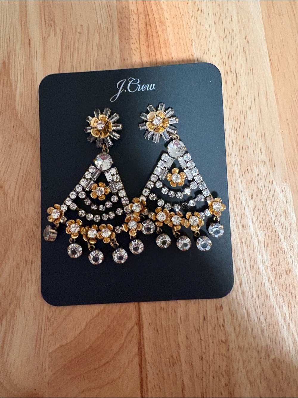 J. Crew Crystal Embellished Earrings. New.
